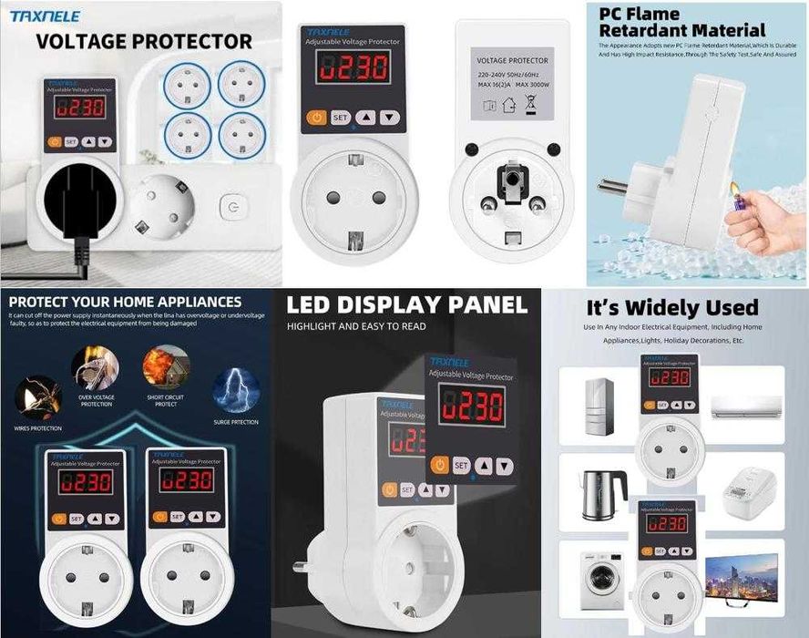 Волт Реле Защита от Пренапрежение Дисплей Програма АвтомВъзстановяване