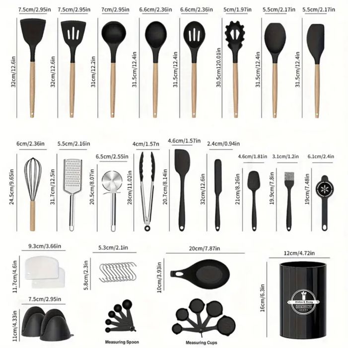 Комплект Кухненски Прибори 44 части/ Пълен Сет