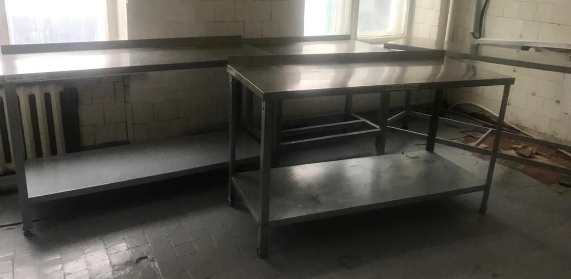 Шкаф стол из нержавейка