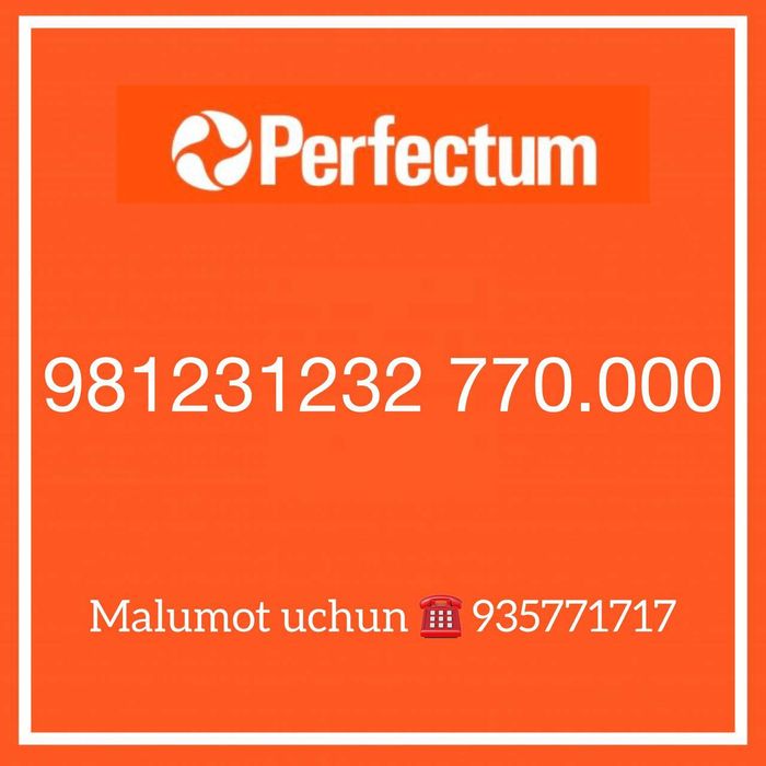 Perfectum Yunusobod eng sara nomer sotiladi