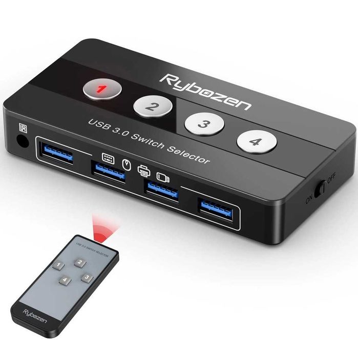 Switch USB 3.0 4 Porturi pentru 4 PC-uri 4 Intrări 4 Ieșiri