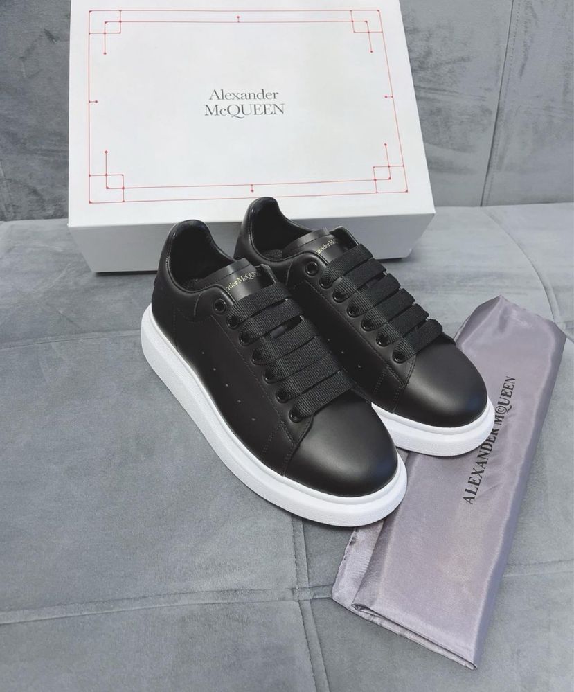 Adidasi Alexander Mcqueen Full black piele naturala negri