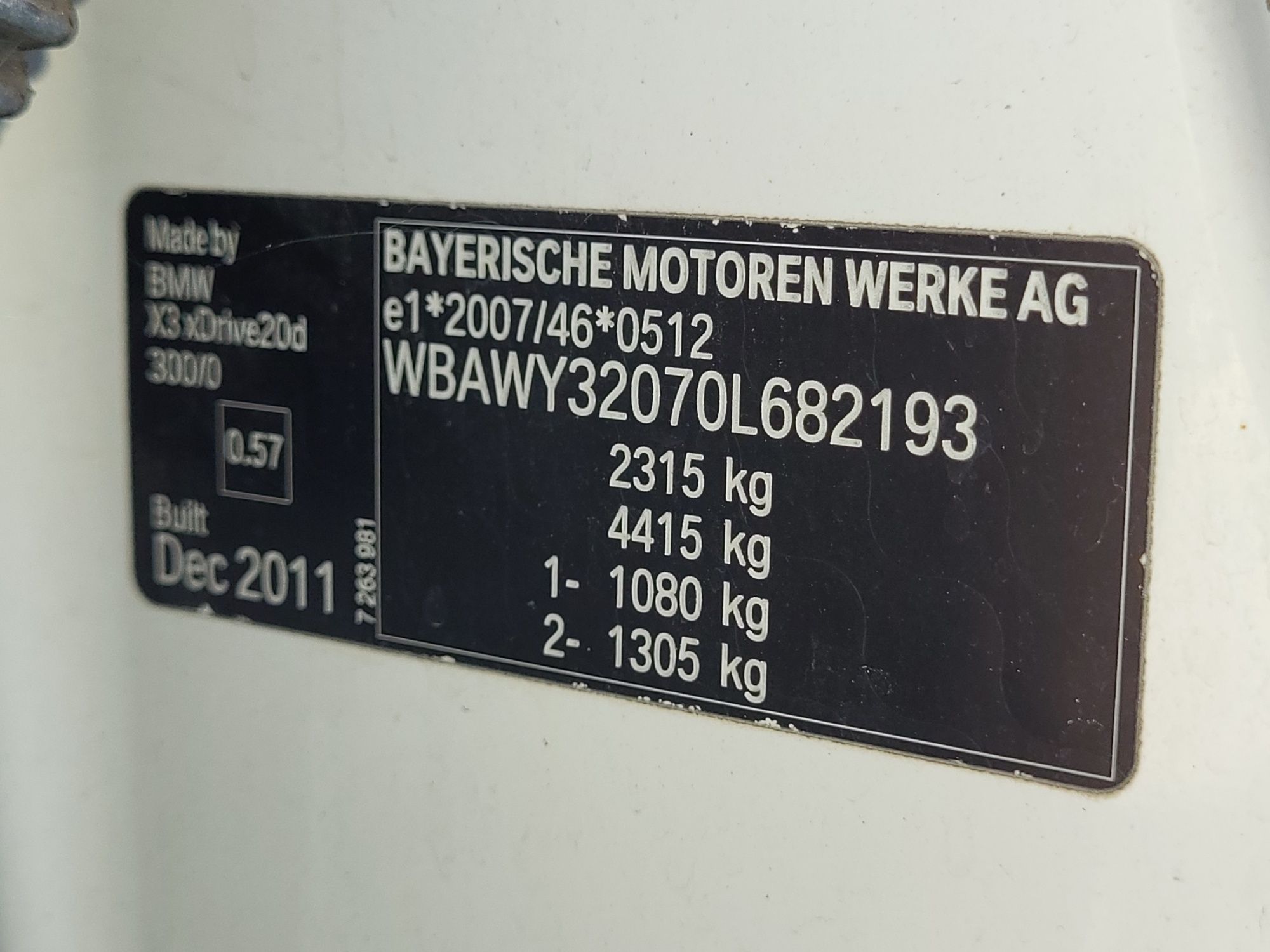 Motor bmw x3 f25 xdrive n47d20c 184cp