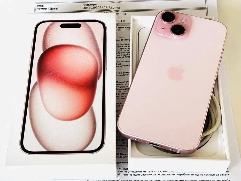 Iphone 15 128GB Pink Отличен! Гаранция Гаранция