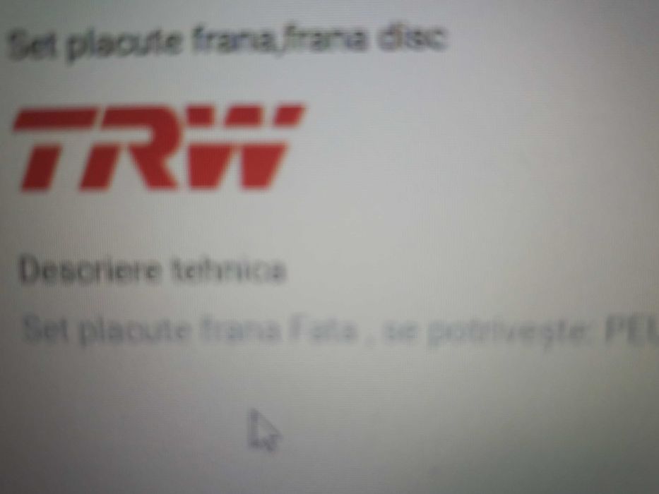 Palcute frana trw gbd1932 mercede a w176  B w246 w242 cla c117