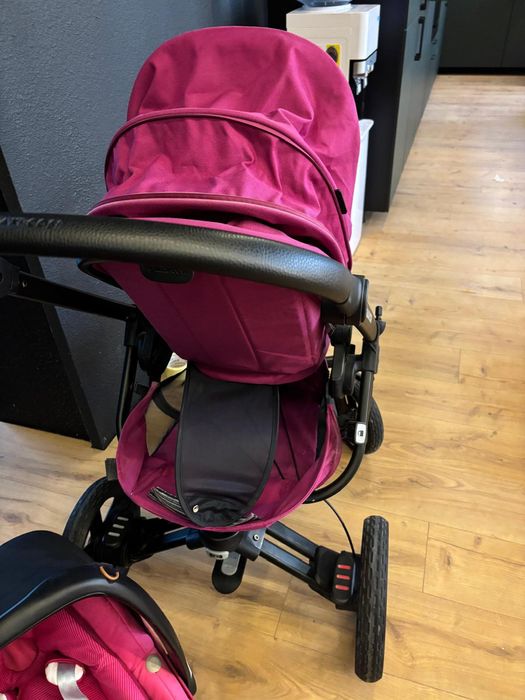 Cărucior maxi-cosi roz pachet 3in1