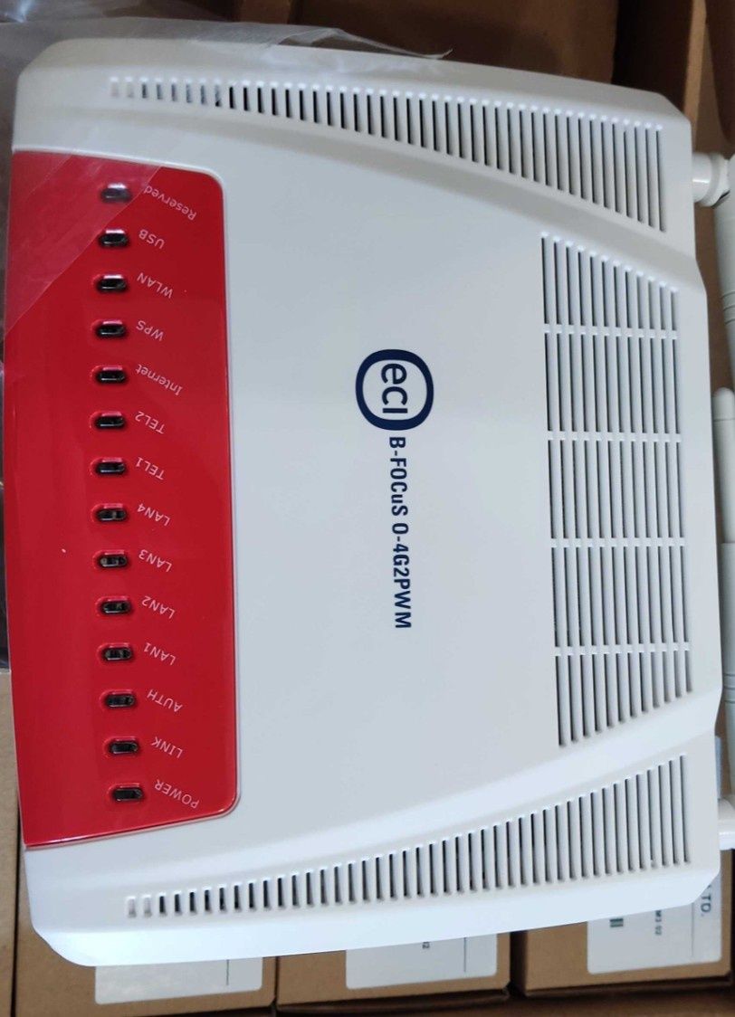Оптический терминал ECI B-FOCuS O-4G2PWM, GPON,  модем Meganet, IDnet