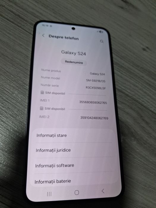 Samsung s24 128 GB 133 incarcari