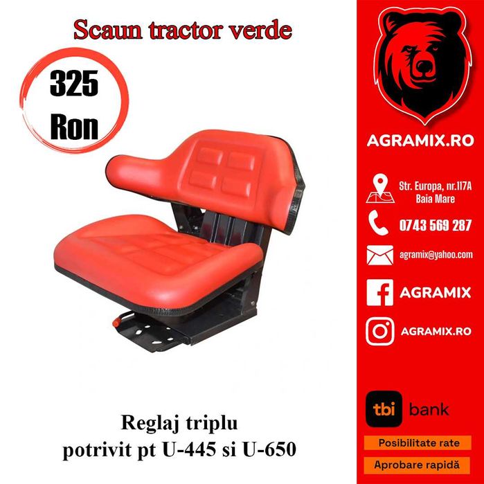 Scaune reglaj triplu pentru tractoare UTB U445, UTB U 650 noi Agramix