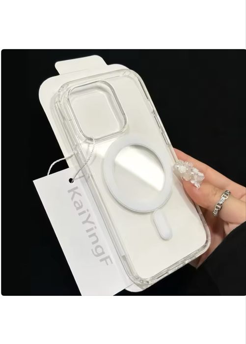 Iphone 17/16E/16/15/PRO/MAX/PLUS Husa Magsafe Spate Plastic Crystal Cl
