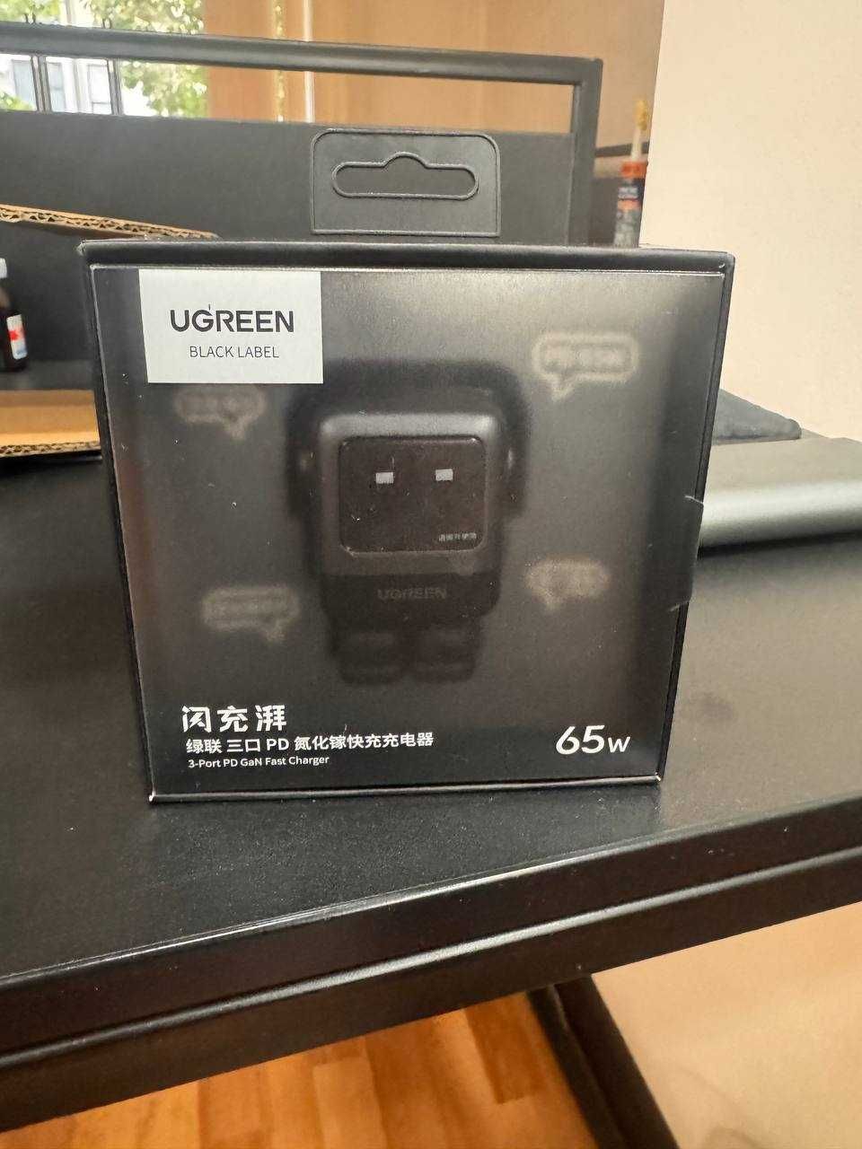 Ugreen 65w PD Китайский вилка нужен переходник(териминатор) Новый