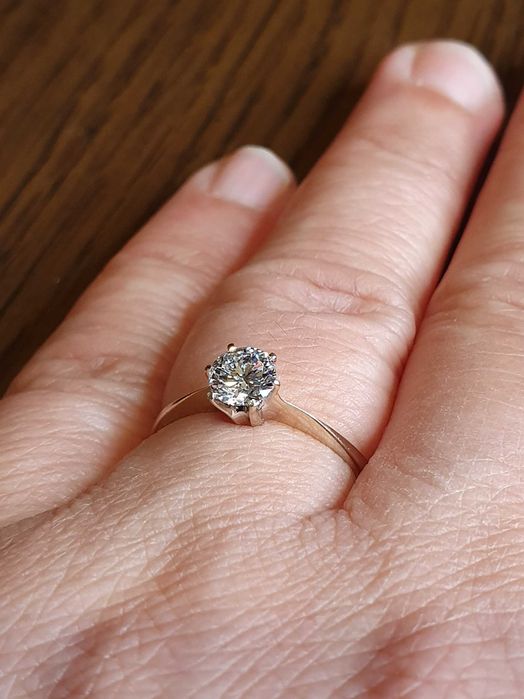 Inel solitair aur cu diamant perfect Flawless 0.5ct
