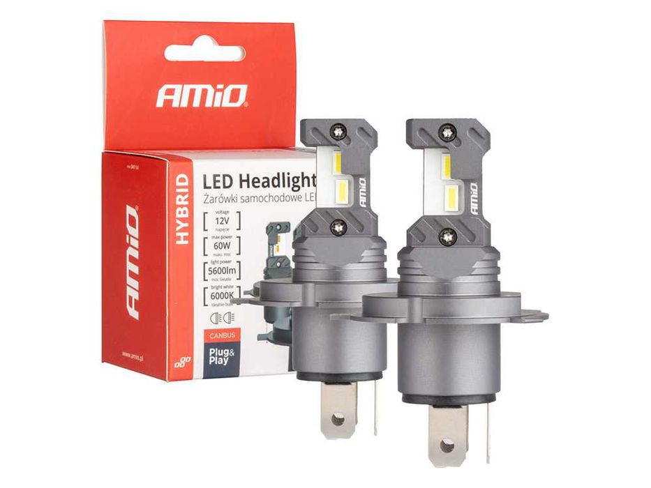 LED крушки H4 / H19 AMIO HYBRID Лед крушка Canbus 60W, 6000K