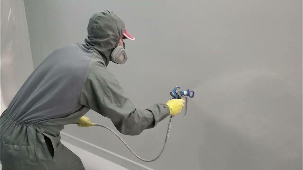 Безвоздушная покраска стен и потолков!