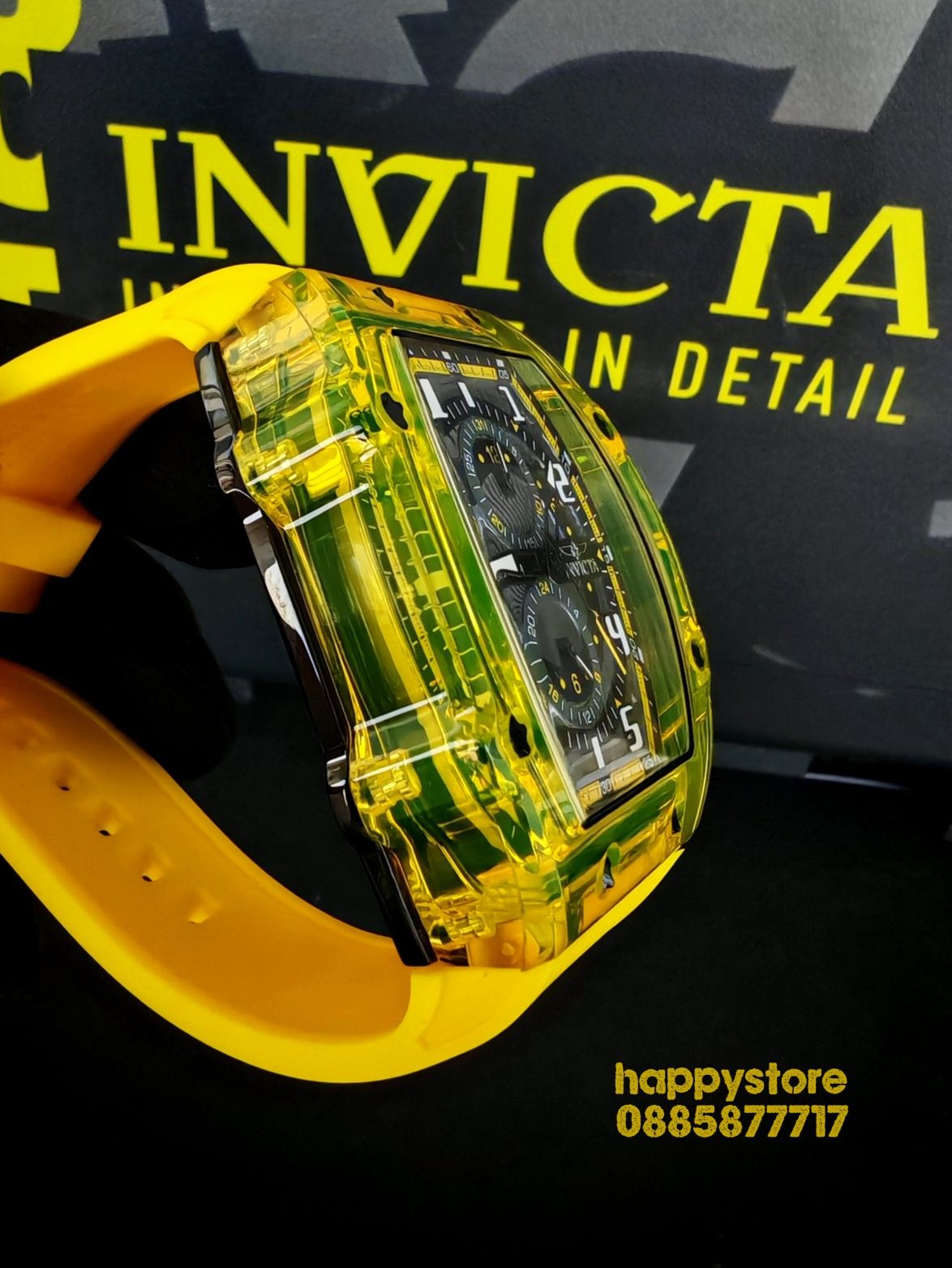 INVICTA Cyclone Yellow 49 mm, Инвикта нов ръчен часовник