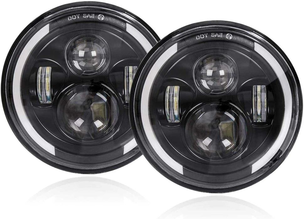 1бр. 7"Инчов кръгъл светодиоден фар за Jeep Wrangler, Land Rover и др