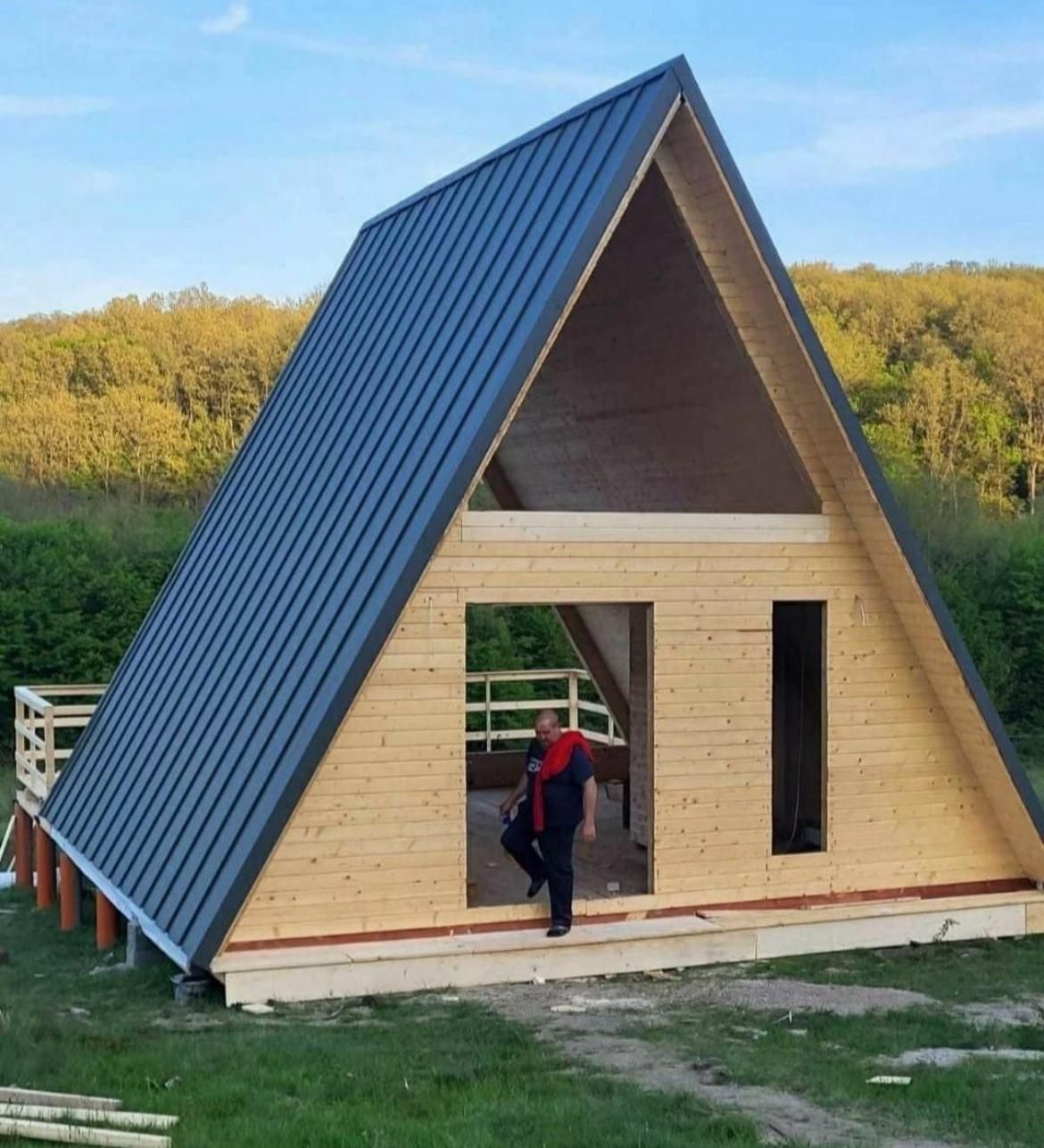 Construim Case din structura de lemn si Cabane stil A Frame, dimensiun