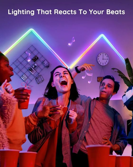 Модулна RGBIC LED стенна лампа, предназначена за TV монитори и др. д