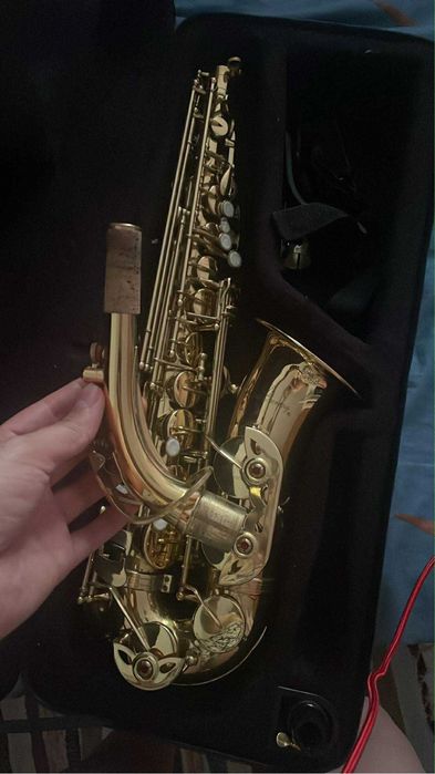 Vand saxofon utilizat doar de cateva ori . Nou .