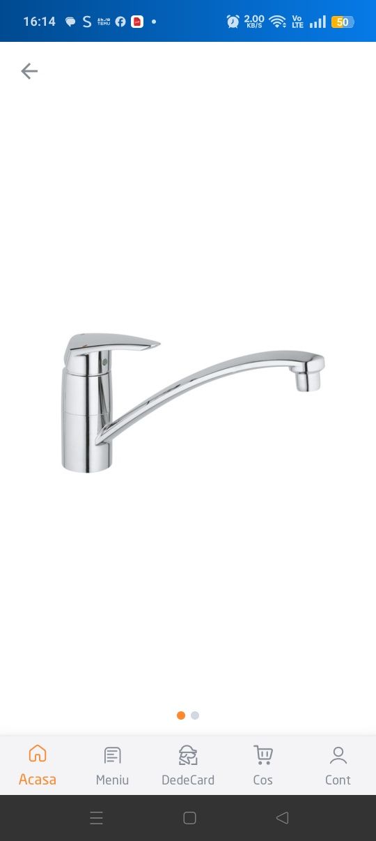 Baterie originală Grohe de bucătărie + cadou candelă parfumată