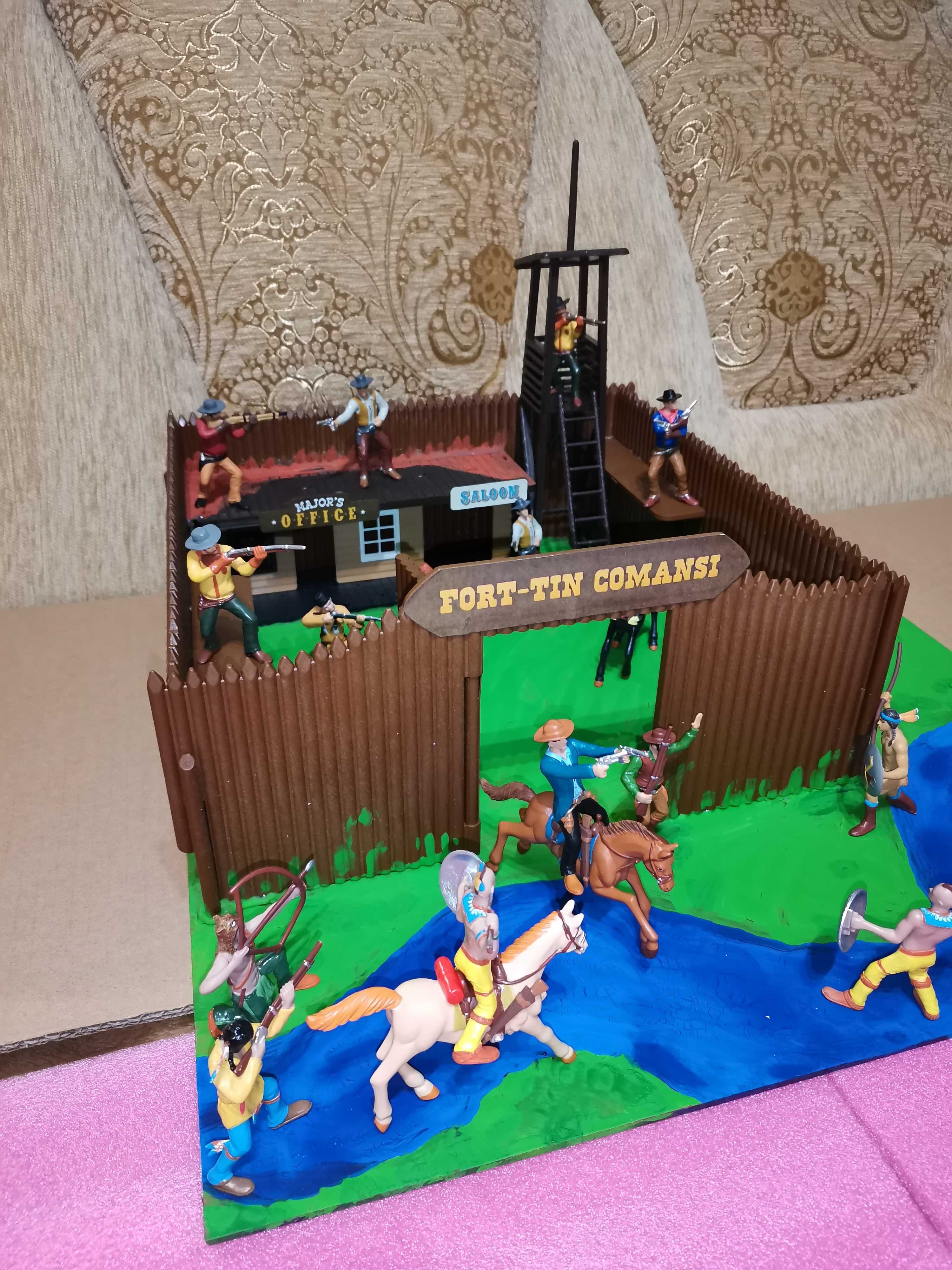 DIORAMA Plexiglass Fort_Cowboy_Indieni_cai