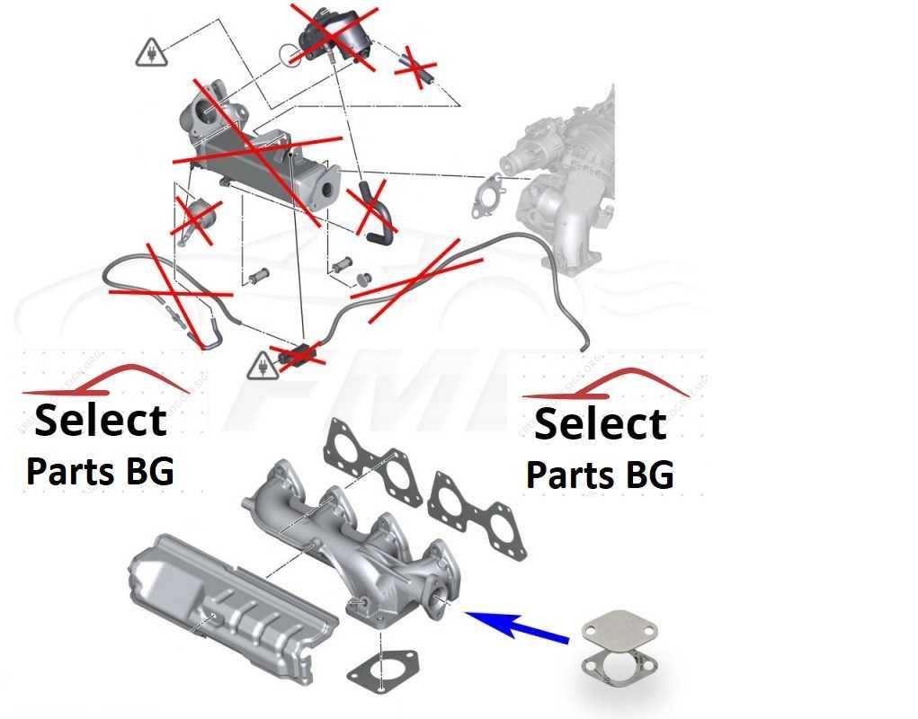 Комплект премахване EGR ЕГР и ЕГР охладител BMW N47N N47S1 N57N N57Z