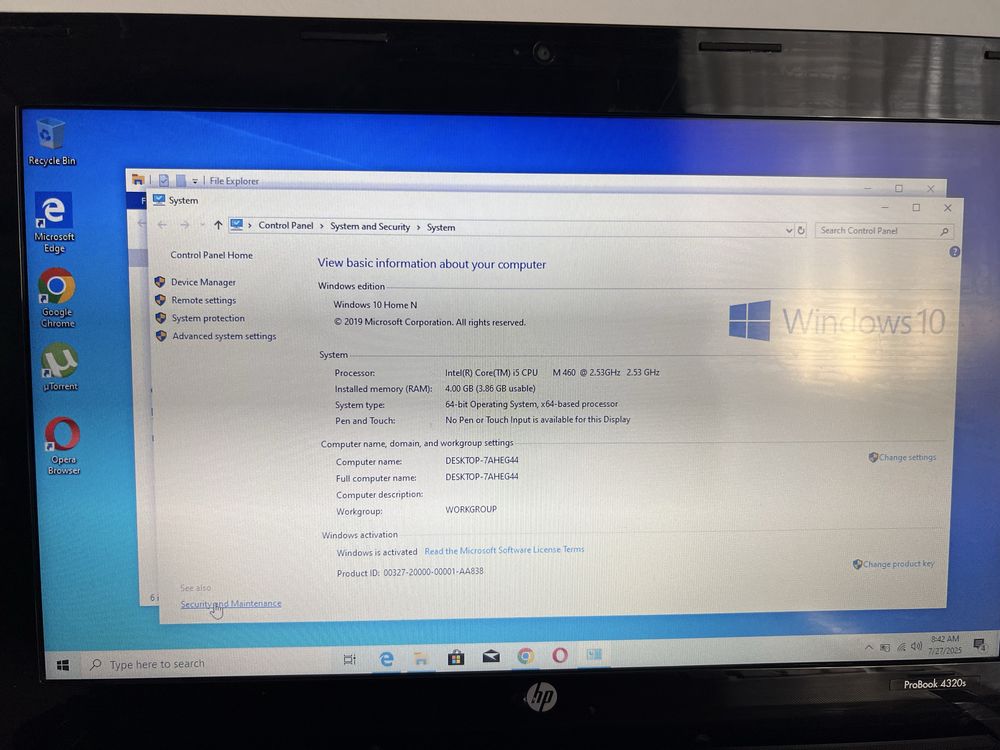 Hp probook 4320s
