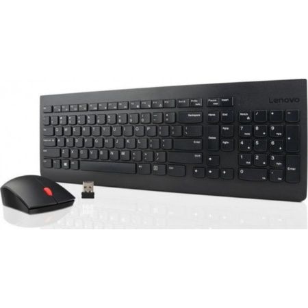 Kit Wireless Lenovo Tastatura Essential + Mouse Optic USB Black