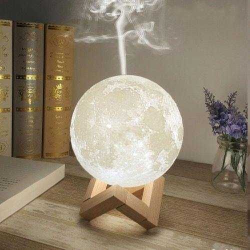 Lampa de veghe cu umidificator, Luna Moon 3D, 880 ml, 15cm