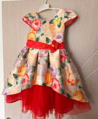 Официална детска рокля Доницета тюл в циклама 110 см