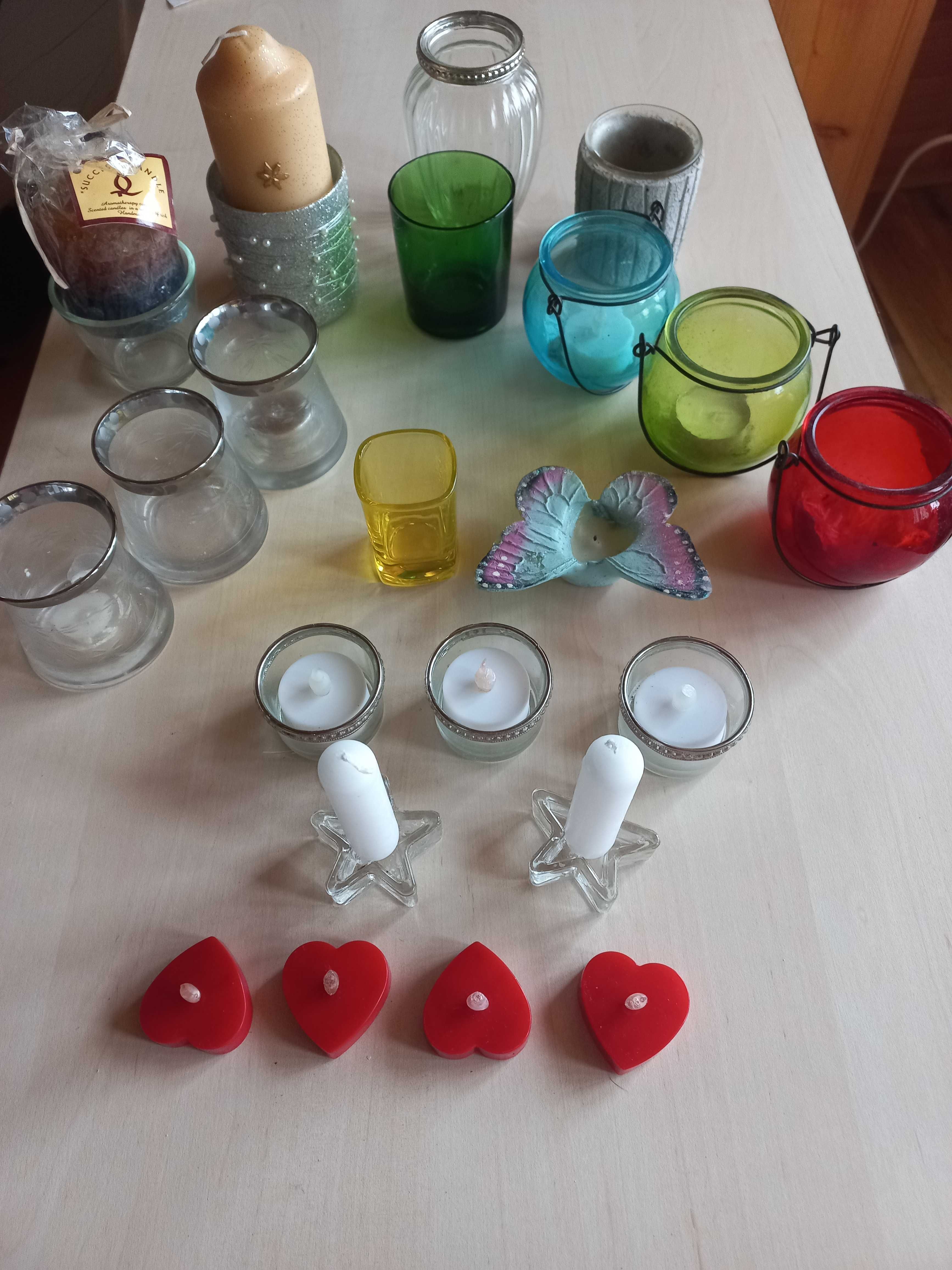 Suporți din sticlă pentru lumânări, candele, lumânări , leduri