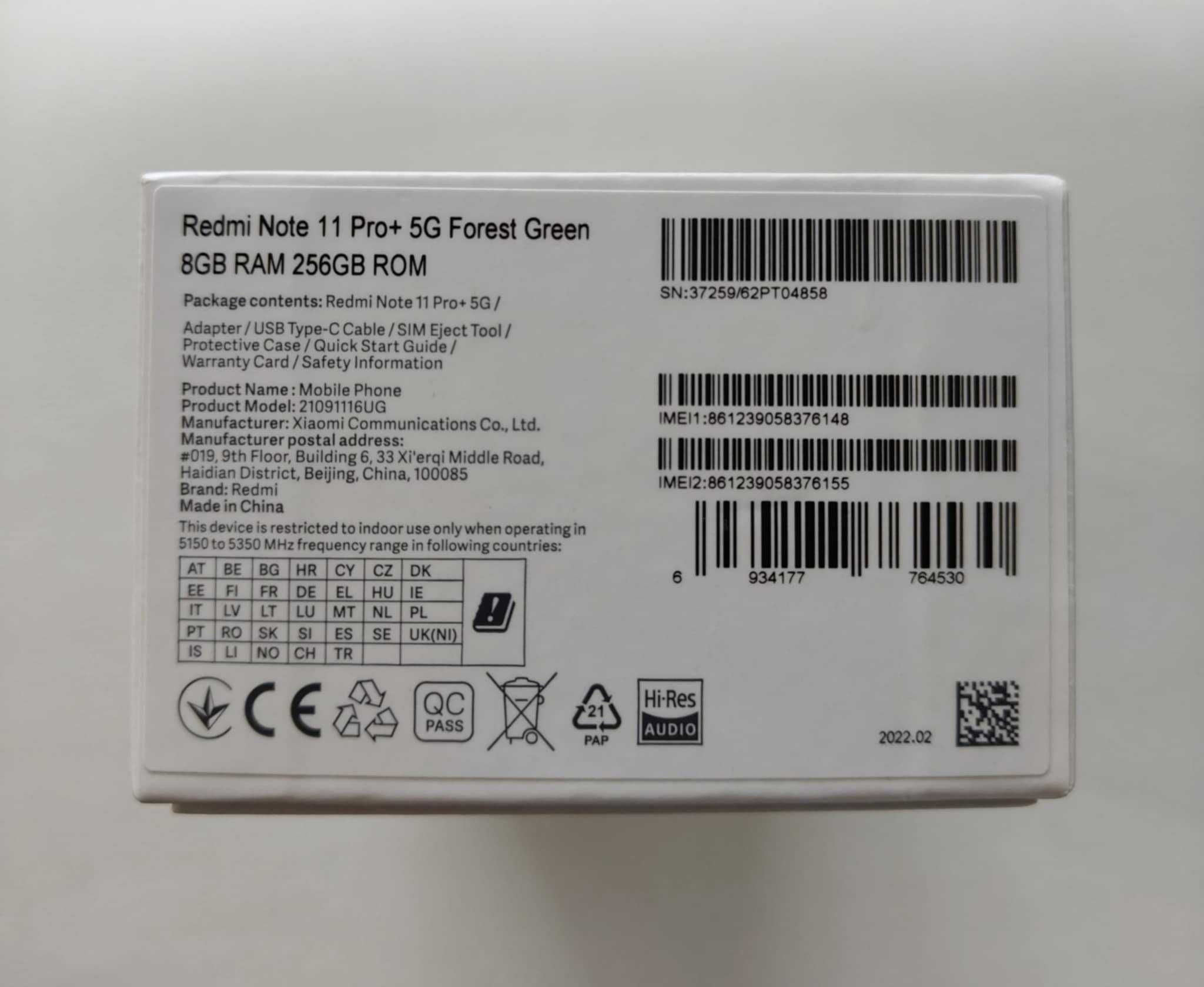 Xiaomi Redmi Note 11 Pro+ 5G