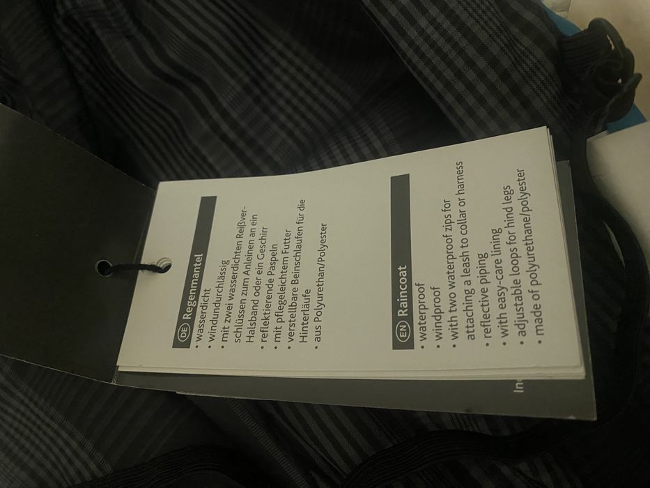 Jacheta ploaie câine talie mijlocie max 50 cm