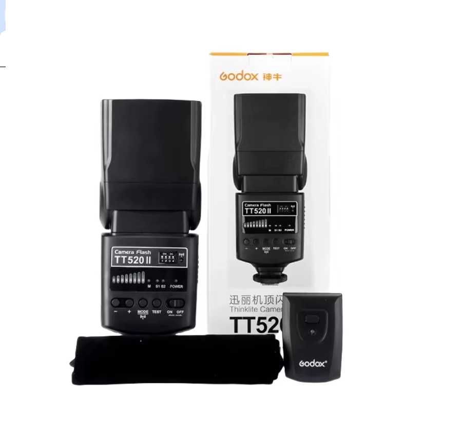 Светкавица Godox TT520II със синхронизатор  к-кт