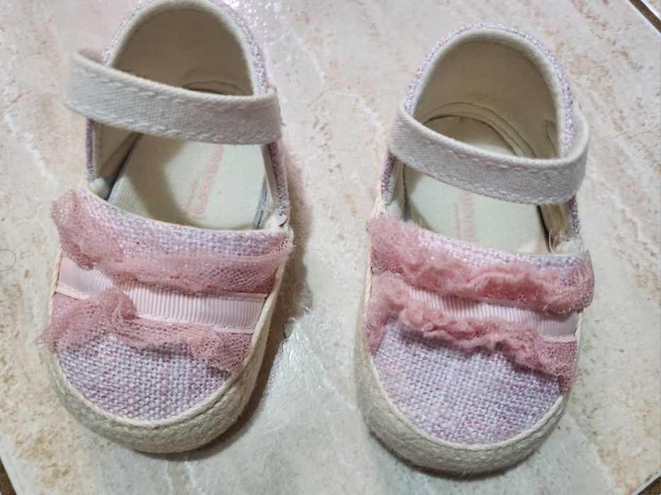 Pantofi Mayoral, de fetita, roz cu dantela