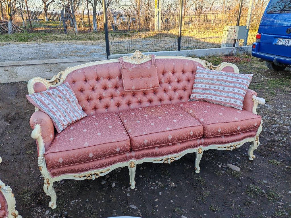 Set Canapea , Fotoliu , măsuță - Baroc - Vitange - Germania