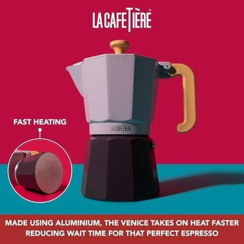 Нова Еспресо кафеварка за 6 чаши лилав цвят – ароматно кафе у дома