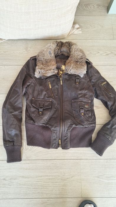 Якета естествена кожа M-L
