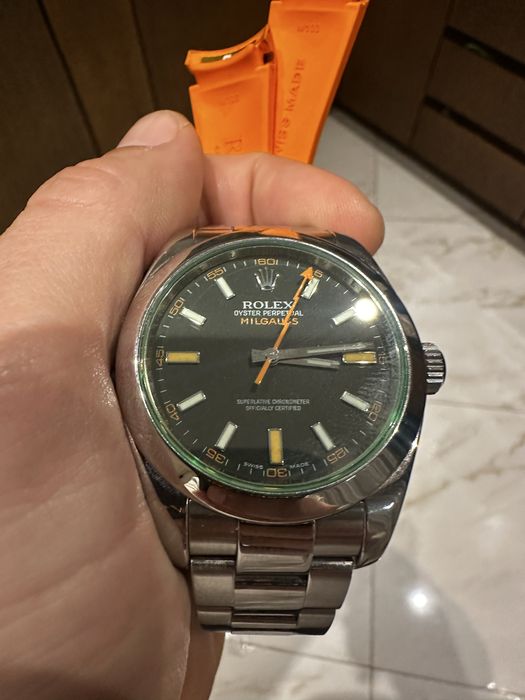 Rolex MILGAUS green sapphire