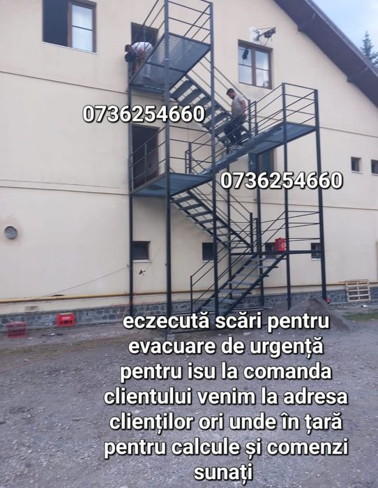 Scări metalice zincate