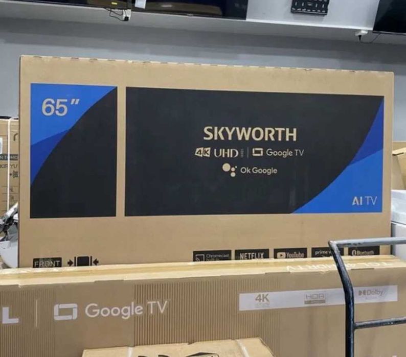 Телевизор  SKAYWORT 55*65 QLED 4k ultra SmartTV л бесплатна доставка