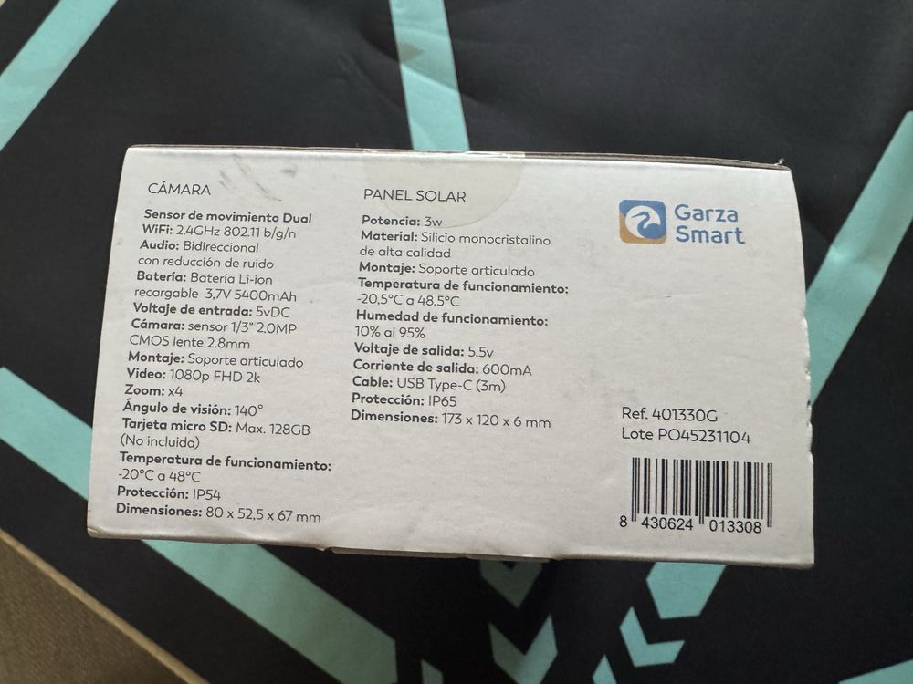 Camera supraveghere GARZA SMART Camara Ip Wifi Solar DALIA 200 1080p