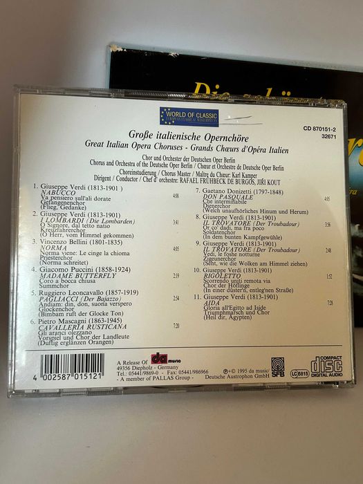 Set CD-uri, Cele mai frumoase coruri de operă