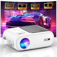 Video Proiector XIWBSY 9500 lumen Bluetooth 1080P, 5G WiFi home cinema
