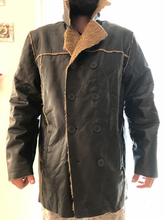 Мъжки кожух от еко кожа