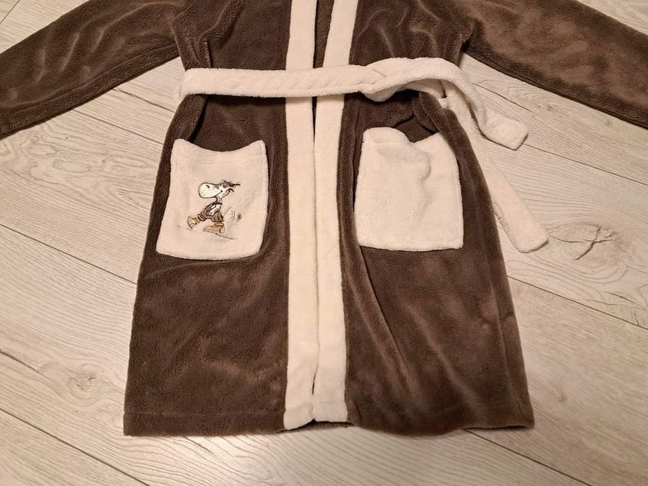 Halat de baie maro baiat marimea 122 128 7-8 ani