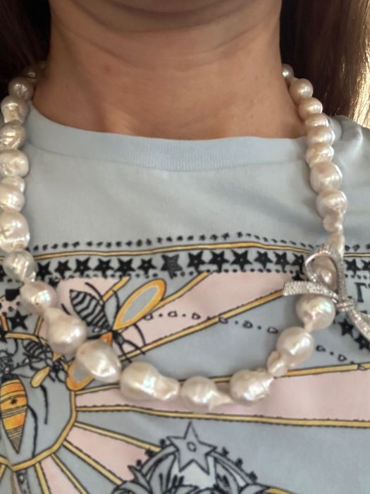 Колие от естествени барокови перли