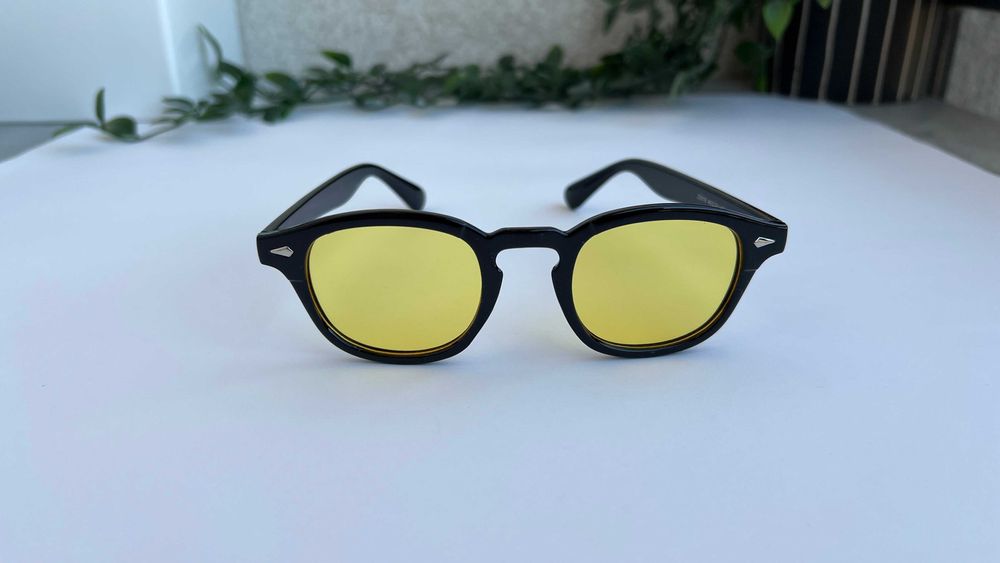 Ochelari de soare Moscot Lemtosh - Rama neagra Lentile galbene