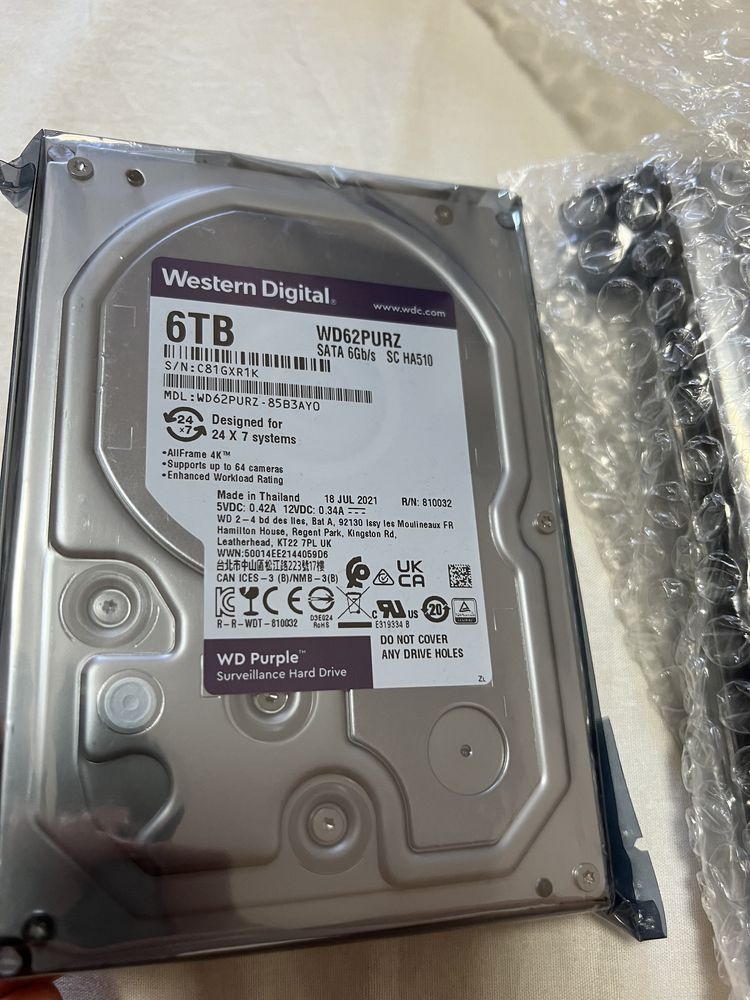 HDD WD Purple, 6TB, SATA III NOI sigilate