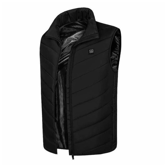 Електрически отопляем елек , 9 зони , Usb захранване,черен